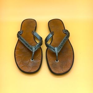 Women’s leather Coach sandals